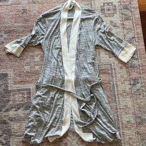 Gray and White Robe with Belt